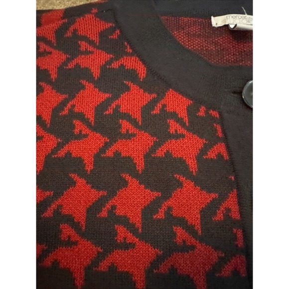 Women's Size Large Mercer Street Studio Black And‎ Red Sweater - Picture 6 of 8